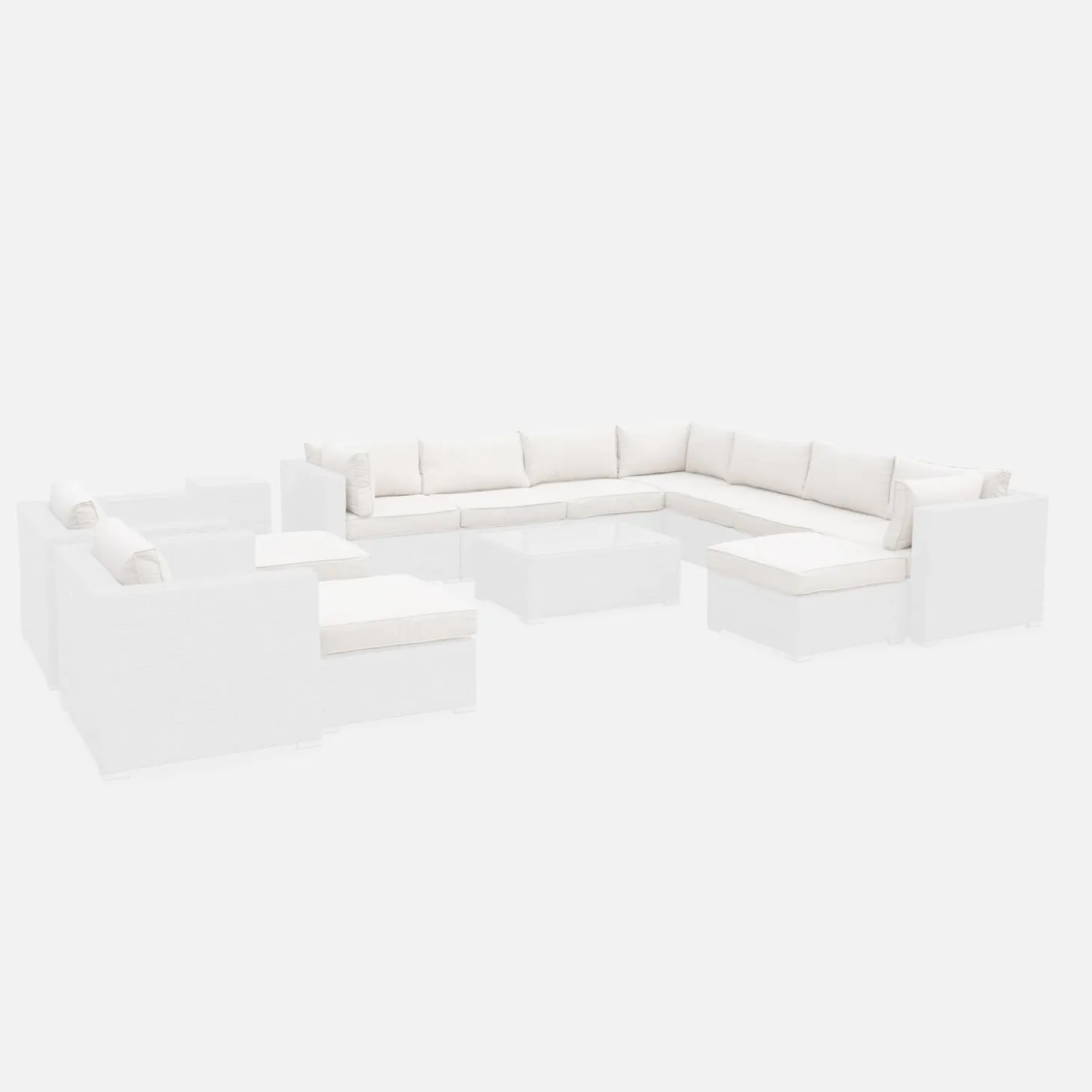 Kissenhüllen für Gartenmöbel-Set Tripoli Komplettset