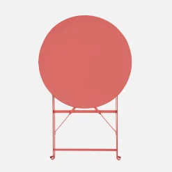 Klappbarer Bistro-Gartentisch aus Stahl Ø 60 cm, 2 Personen