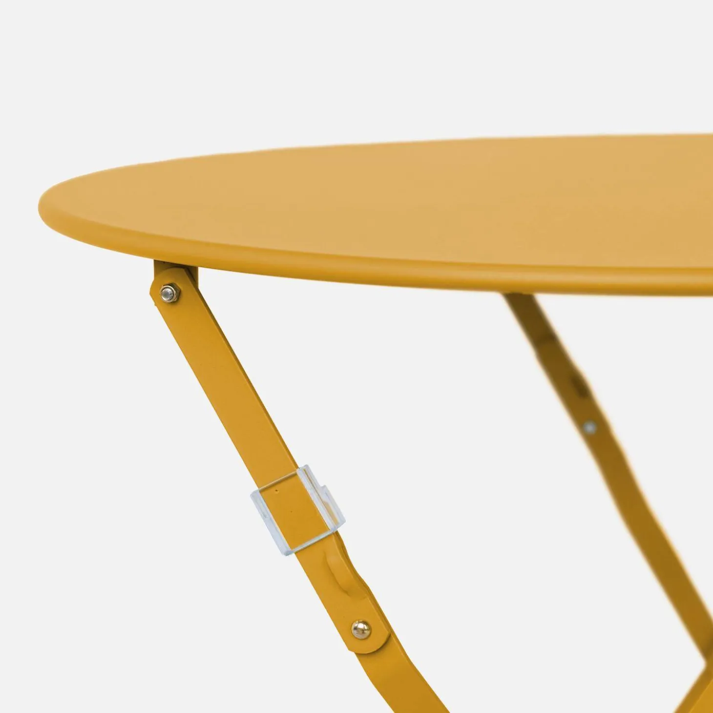 Klappbarer Bistro-Gartentisch aus Stahl + 2 Stühlen