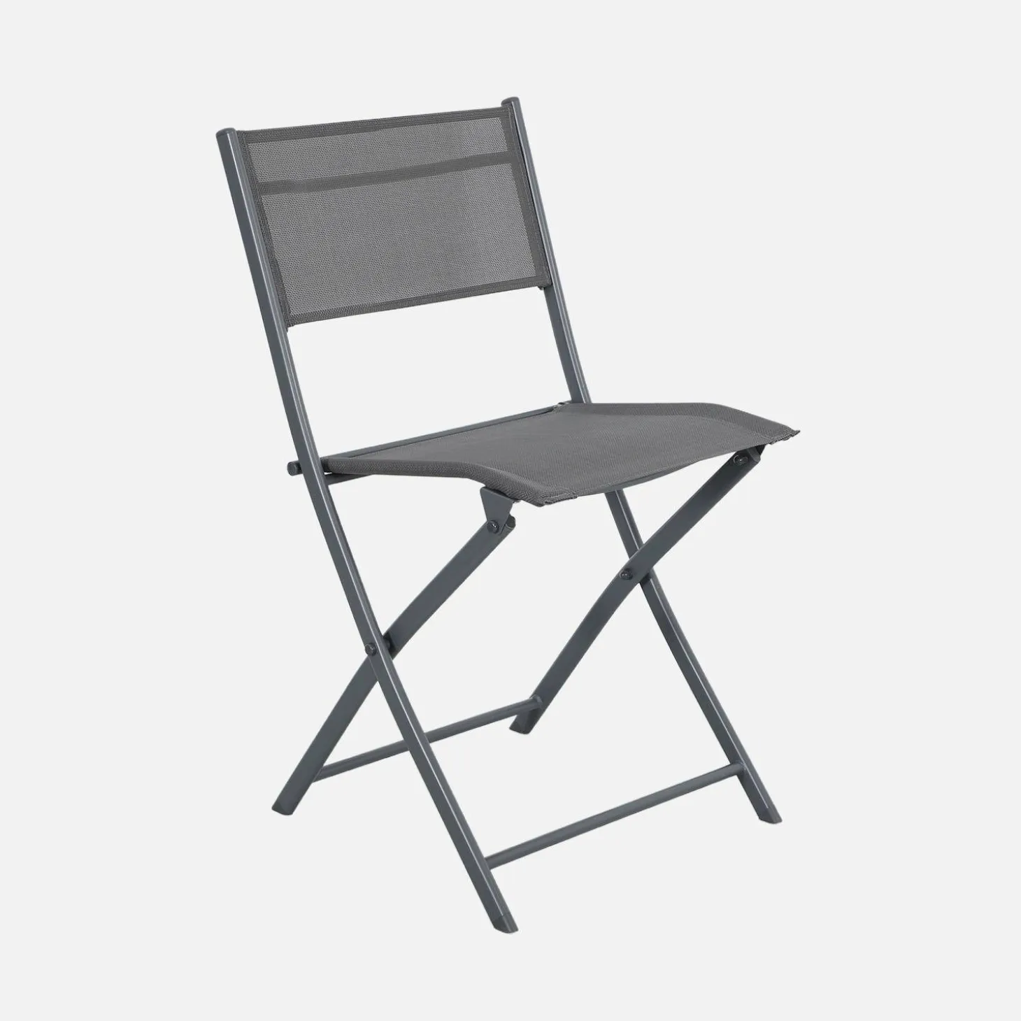 Klappbarer Gartentisch aus Stahl + 4 Stühle