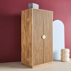 Kleiderschrank in Mangoholzoptik mit 2 Türen