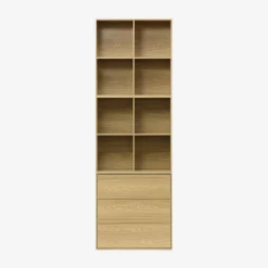 Kommode Aufbewahrungsmodul mit Holzdekor 3 Schubladen