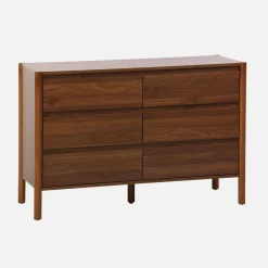 Kommode Holzdekor 6 Schubladen