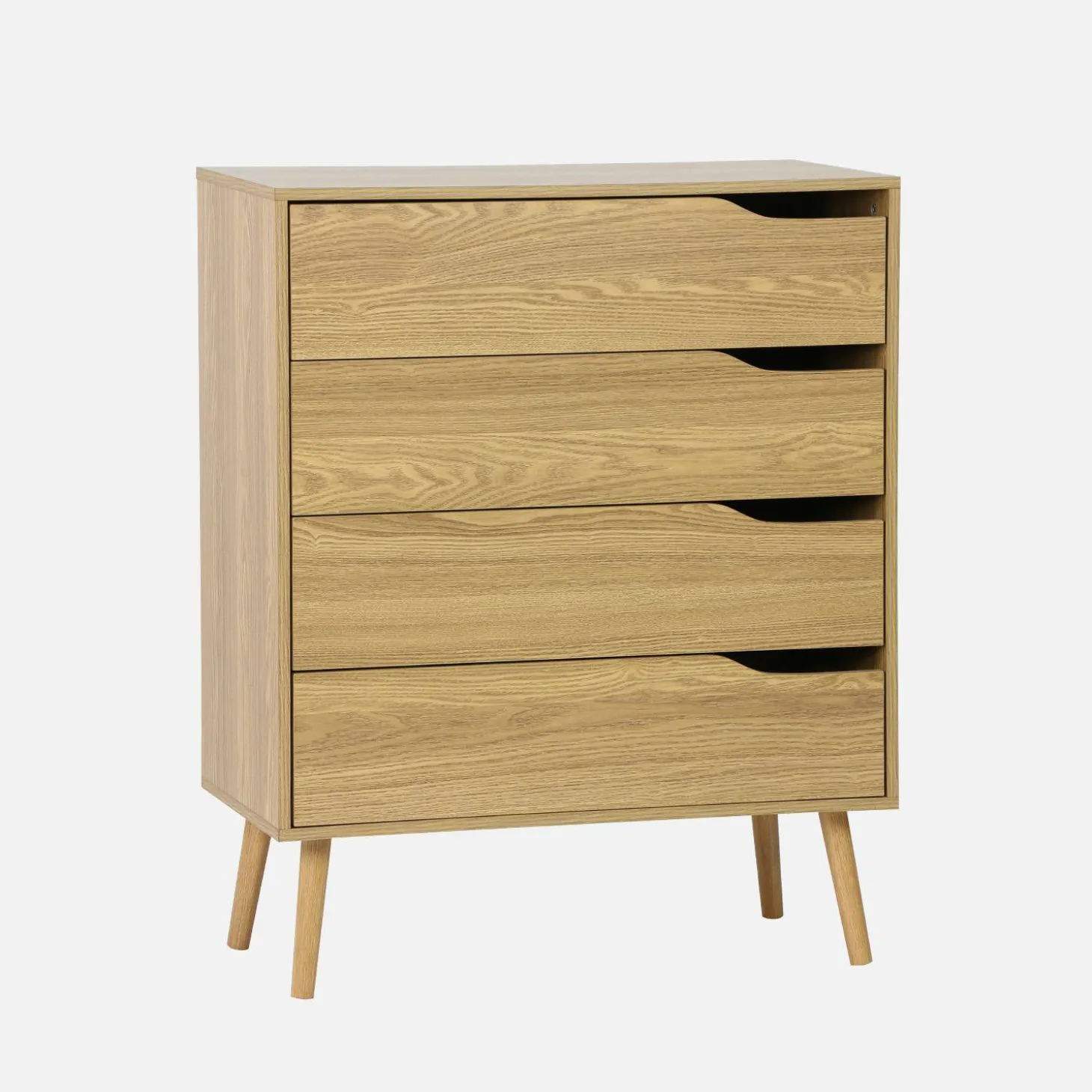 Kommode mit Holzdekor, 4 Schubladen