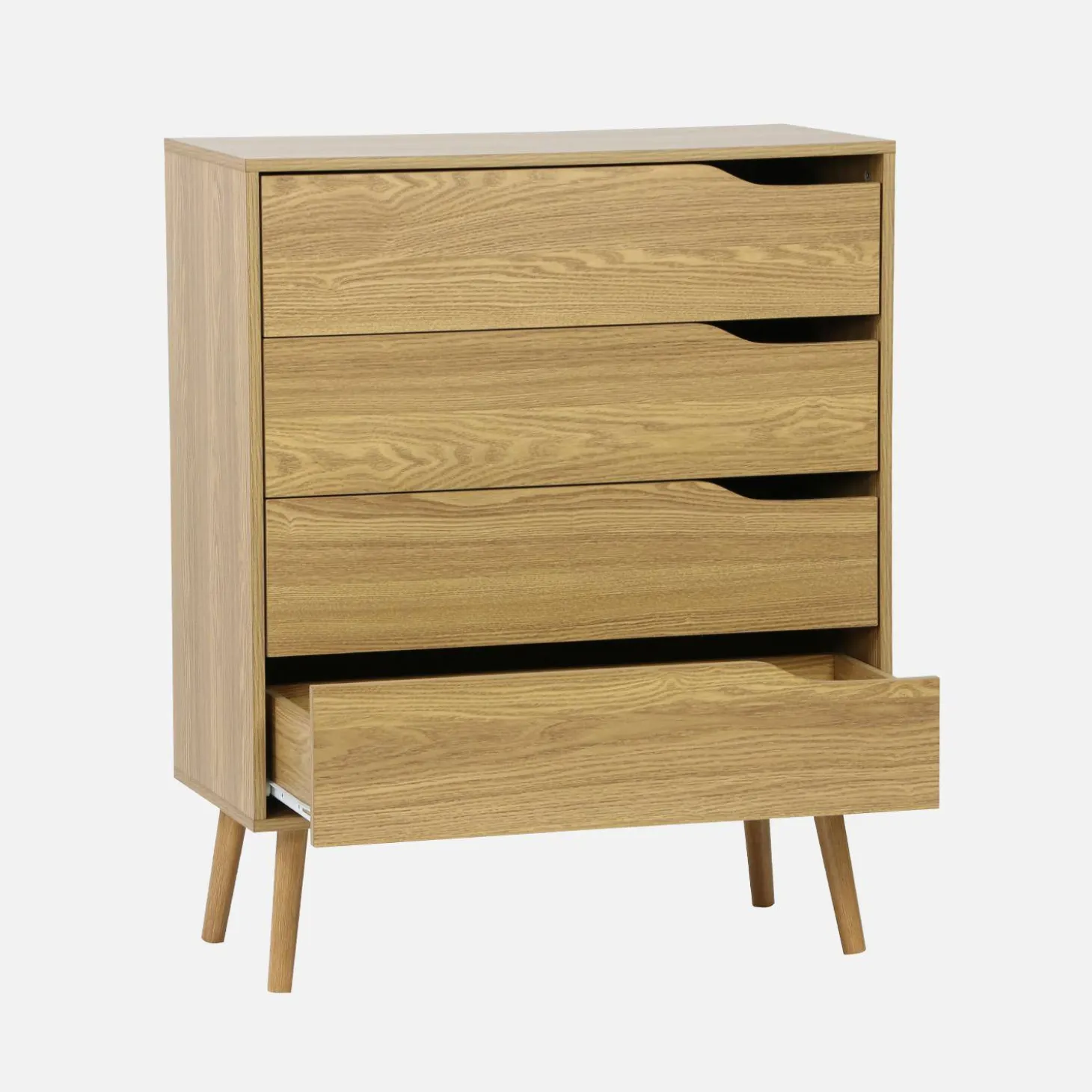 Kommode mit Holzdekor, 4 Schubladen