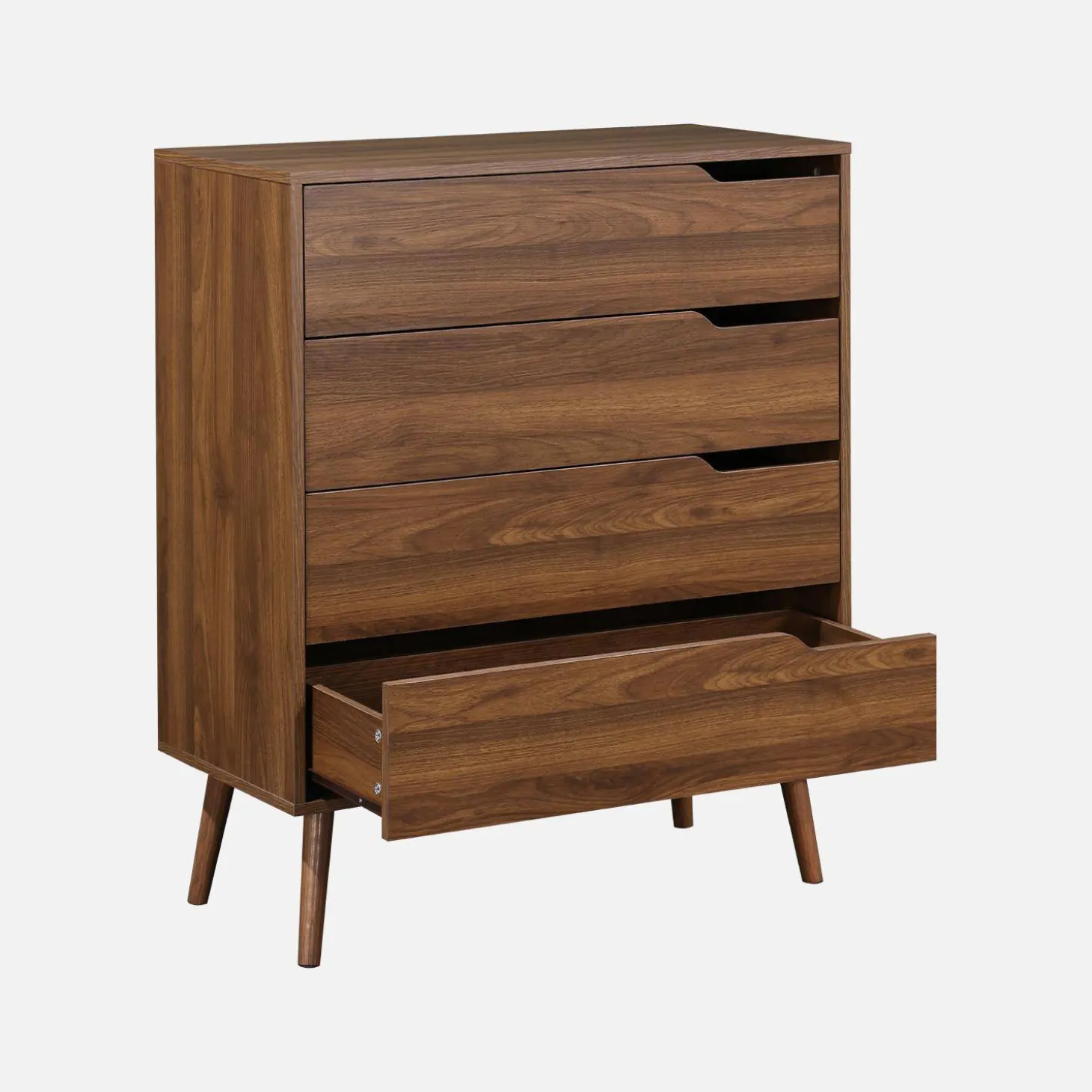 Kommode mit Holzdekor, 4 Schubladen