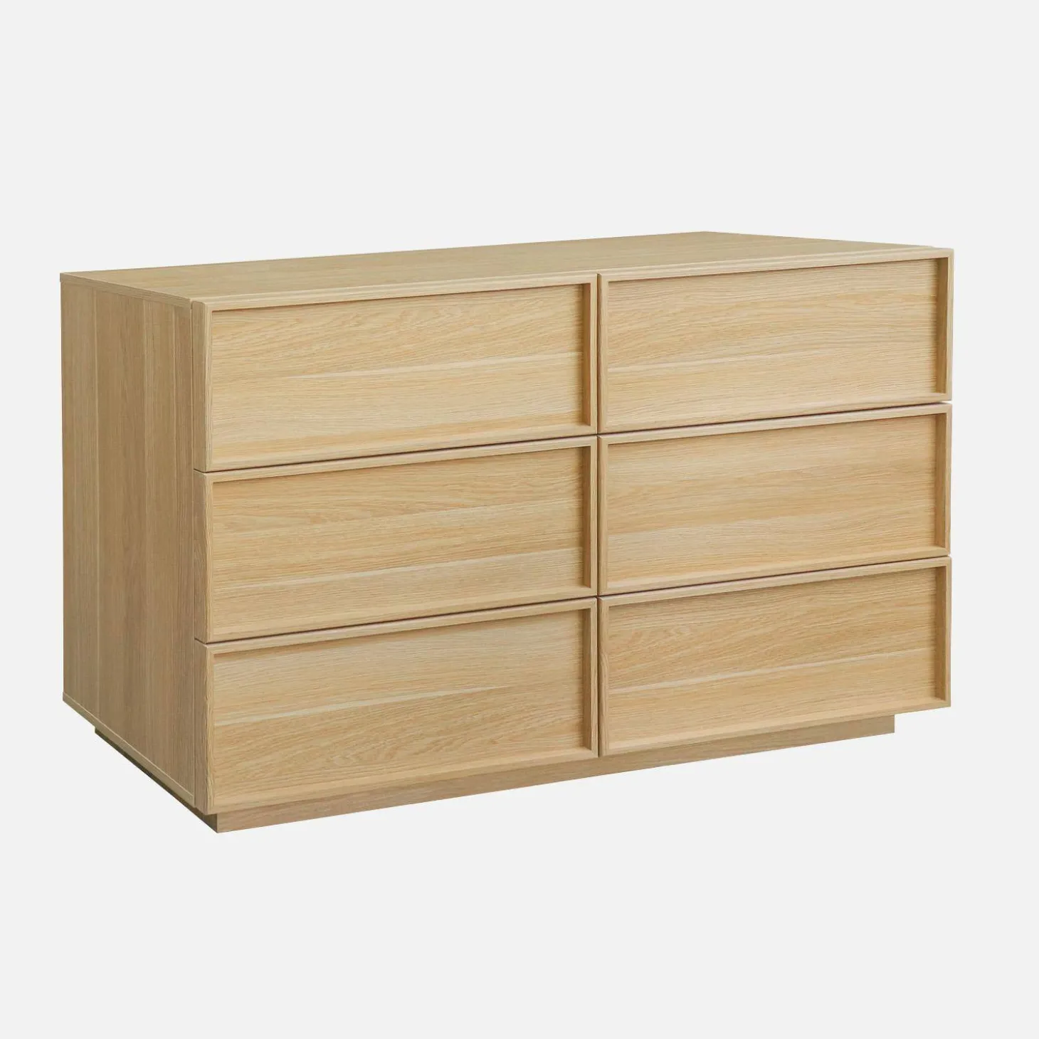 Kommode mit Holzlook und 6 Schubladen