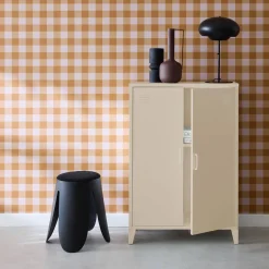 Kommode/Schrank im industriellen Stil aus Metall mit 2 Türen