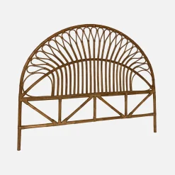 Kopfteil aus dunklem Rattan