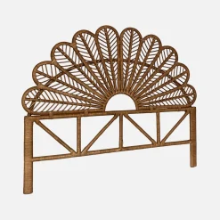 Kopfteil aus dunklem Rattan