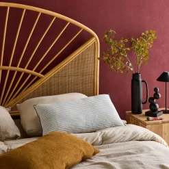 Kopfteil aus natürlichem Rattan und Rattan-Geflecht