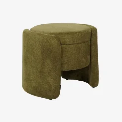 Moderner Hocker mit Stoffbezug und Stauraum