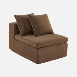 Modularer Sessel mit Chenille-Bezug 1-Sitzer