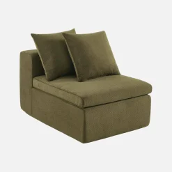 Modularer Sessel mit Chenille-Bezug 1-Sitzer