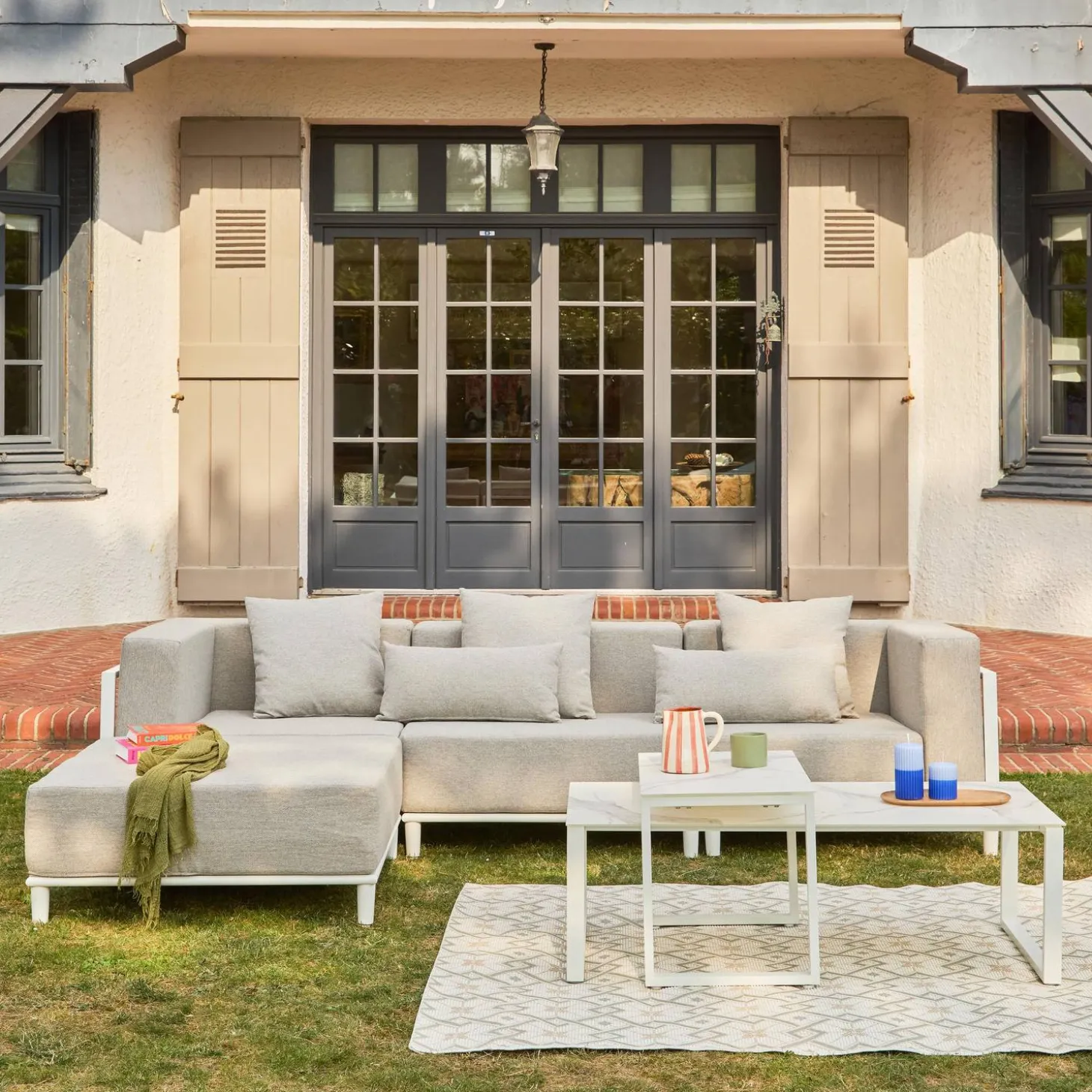Modulares Gartenmöbel-Set aus Aluminium für 4 Personen