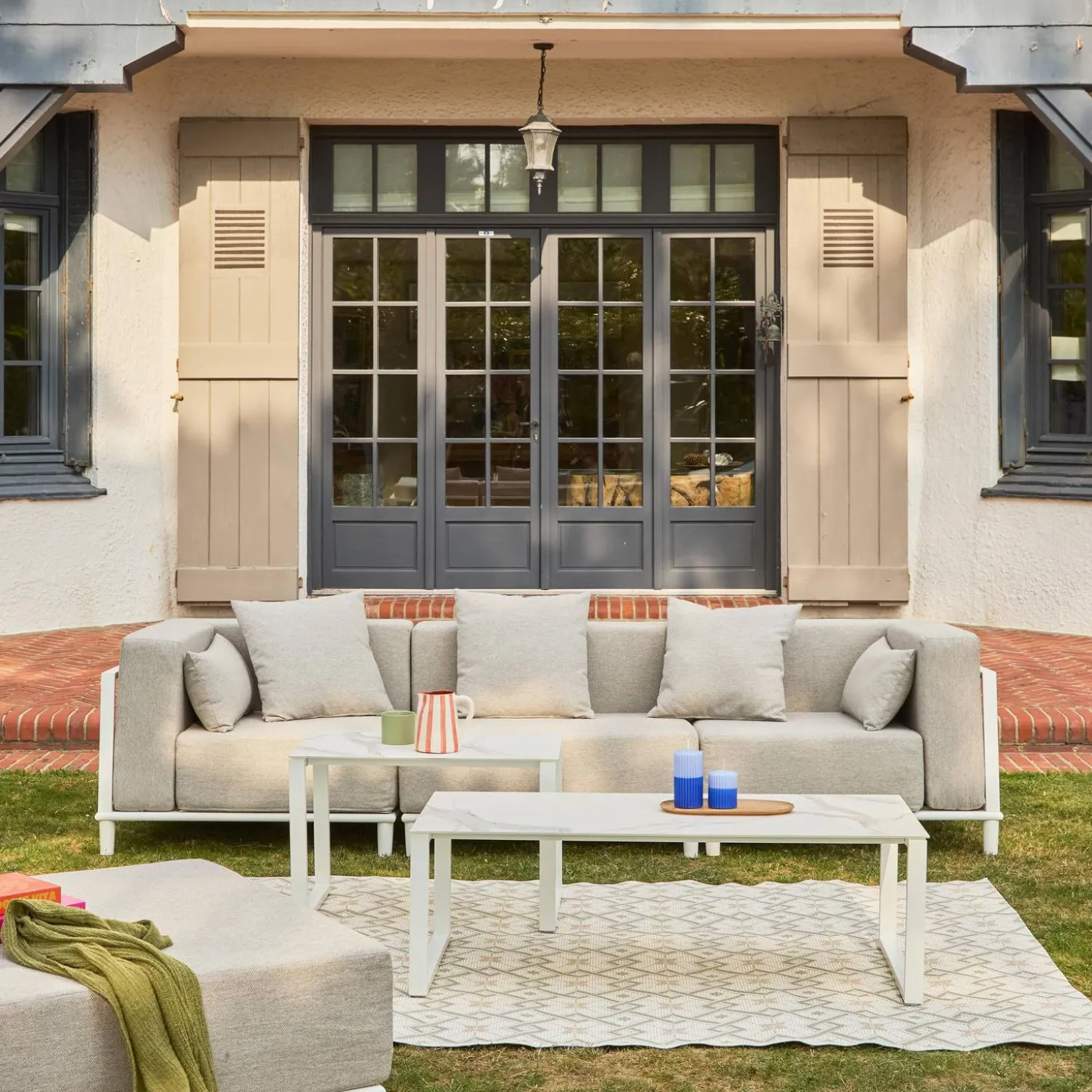Modulares Gartenmöbel-Set aus Aluminium für 4 Personen