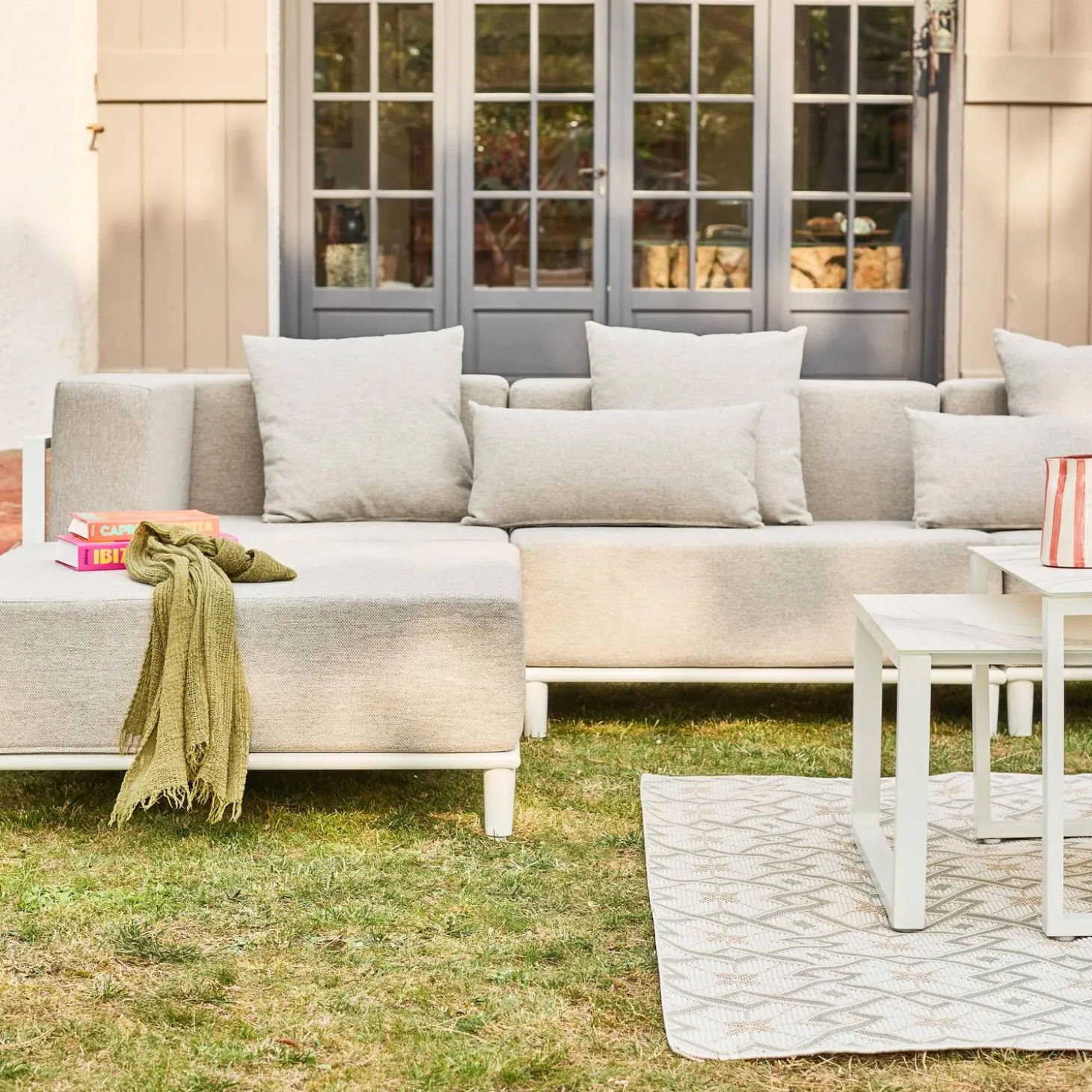 Modulares Gartenmöbel-Set aus Aluminium für 4 Personen