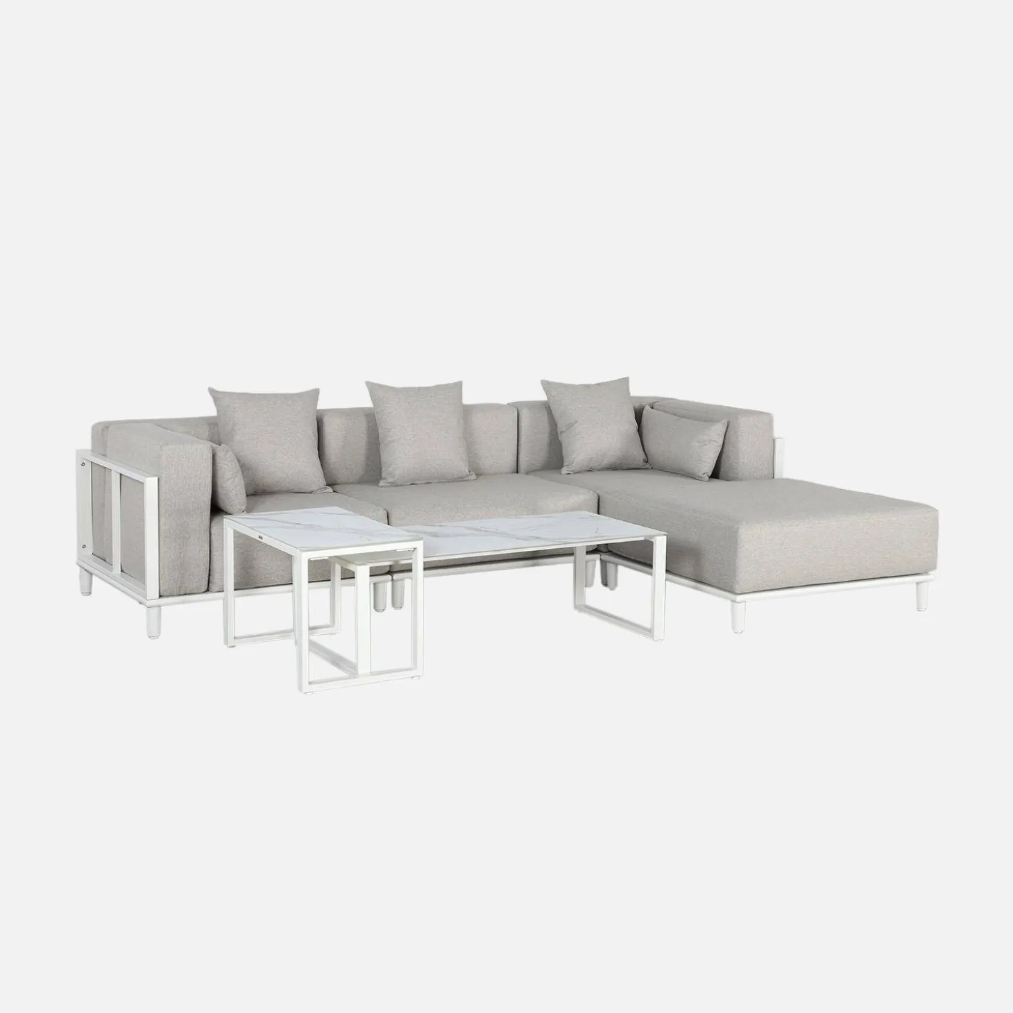 Modulares Gartenmöbel-Set aus Aluminium für 4 Personen