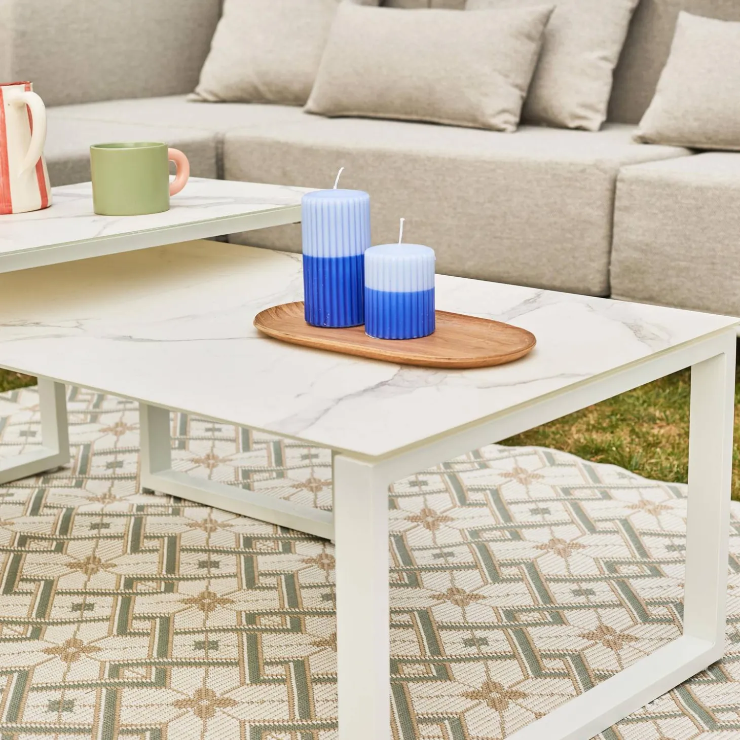Modulares Gartenmöbel-Set aus Aluminium für 4 Personen