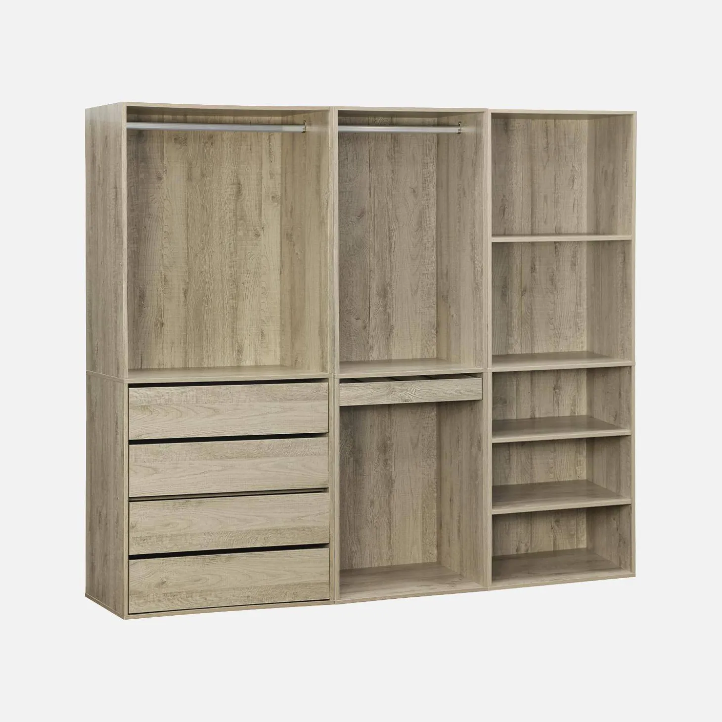 Modulares Kleiderschrank-Set mit 3 Elementen