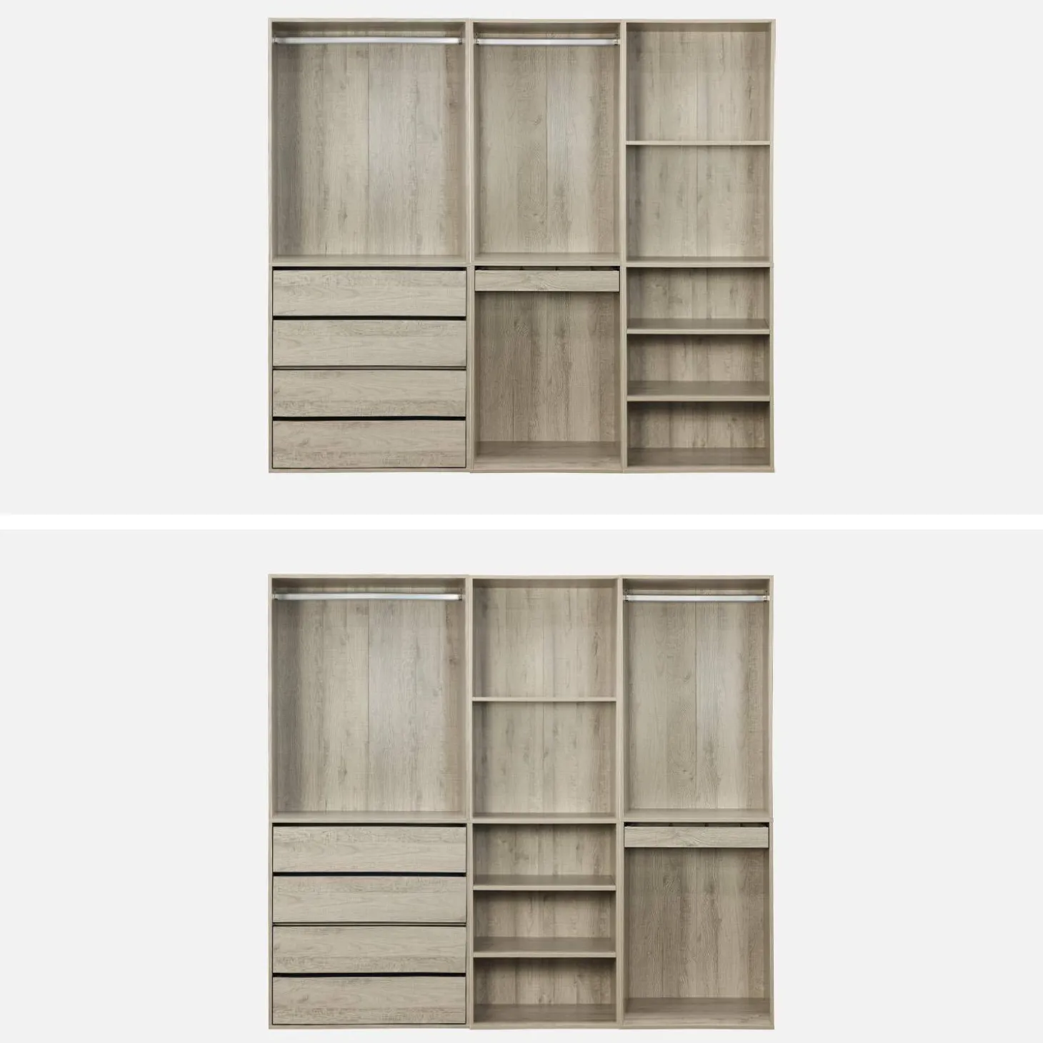 Modulares Kleiderschrank-Set mit 3 Elementen