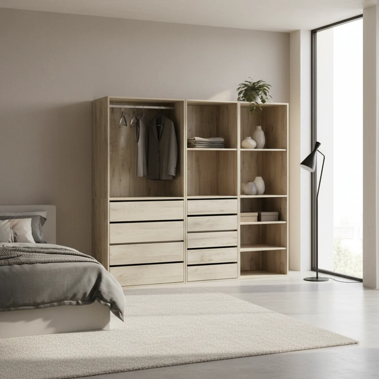 Modulares Kleiderschrank-Set mit 3 Elementen