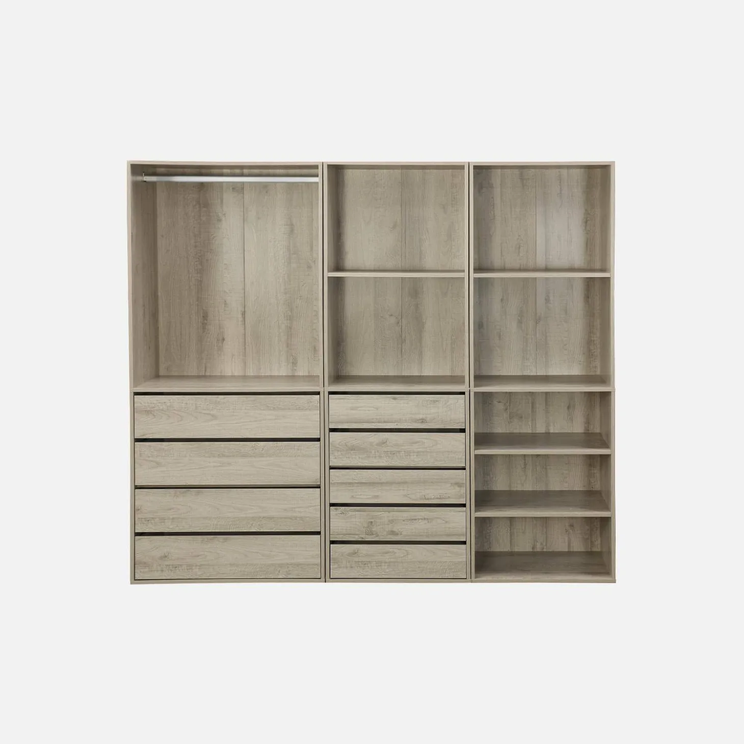 Modulares Kleiderschrank-Set mit 3 Elementen