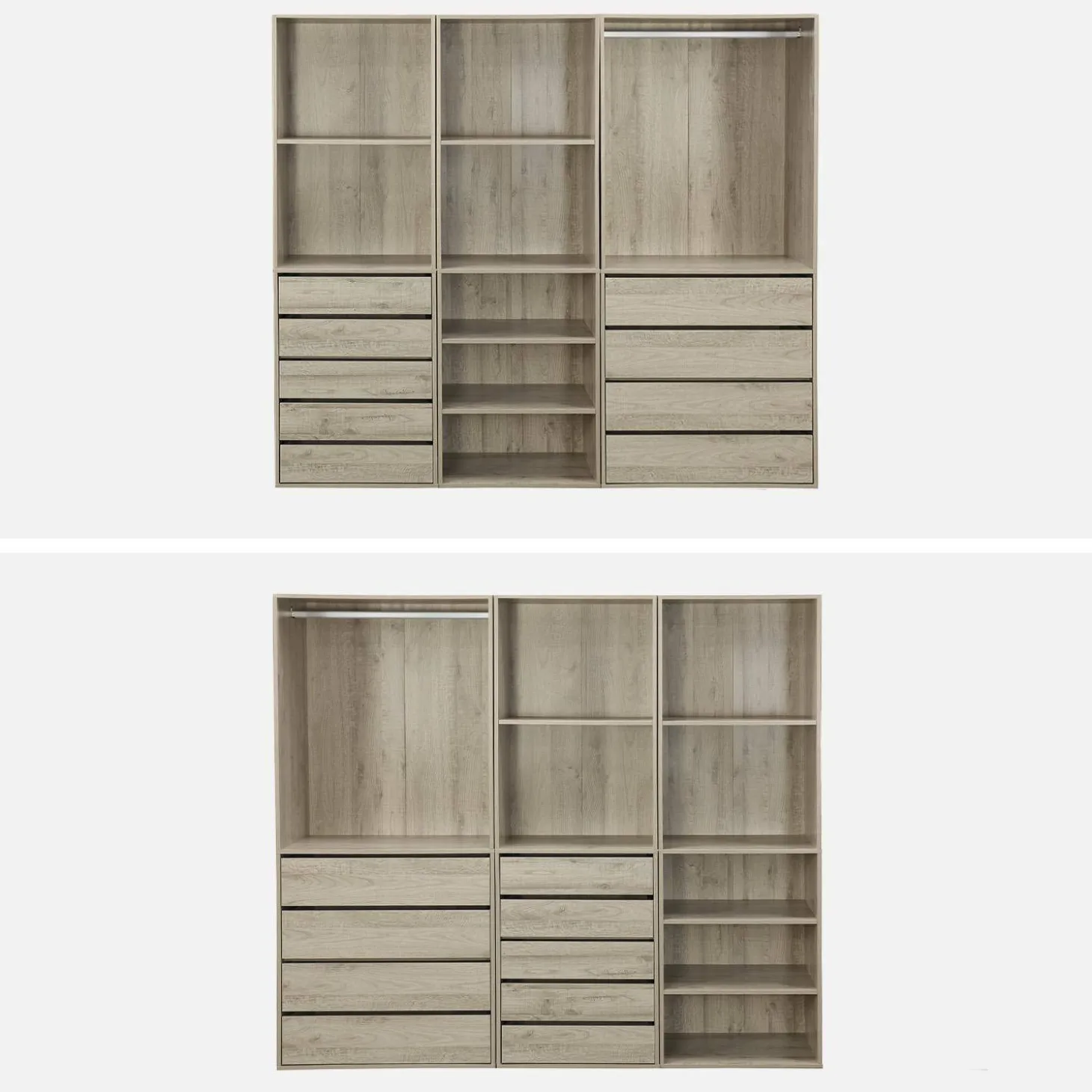 Modulares Kleiderschrank-Set mit 3 Elementen