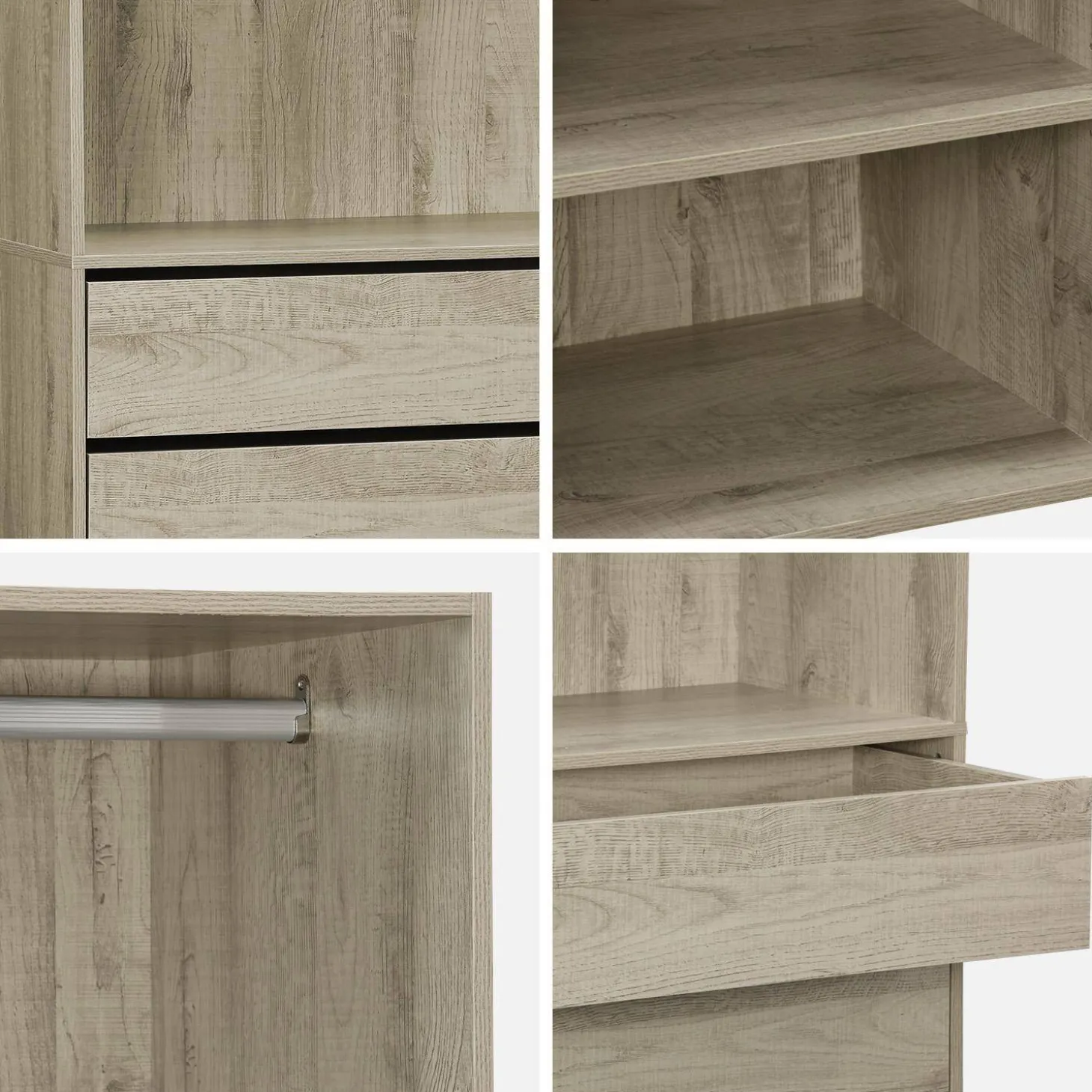 Modulares Kleiderschrank-Set mit 3 Elementen