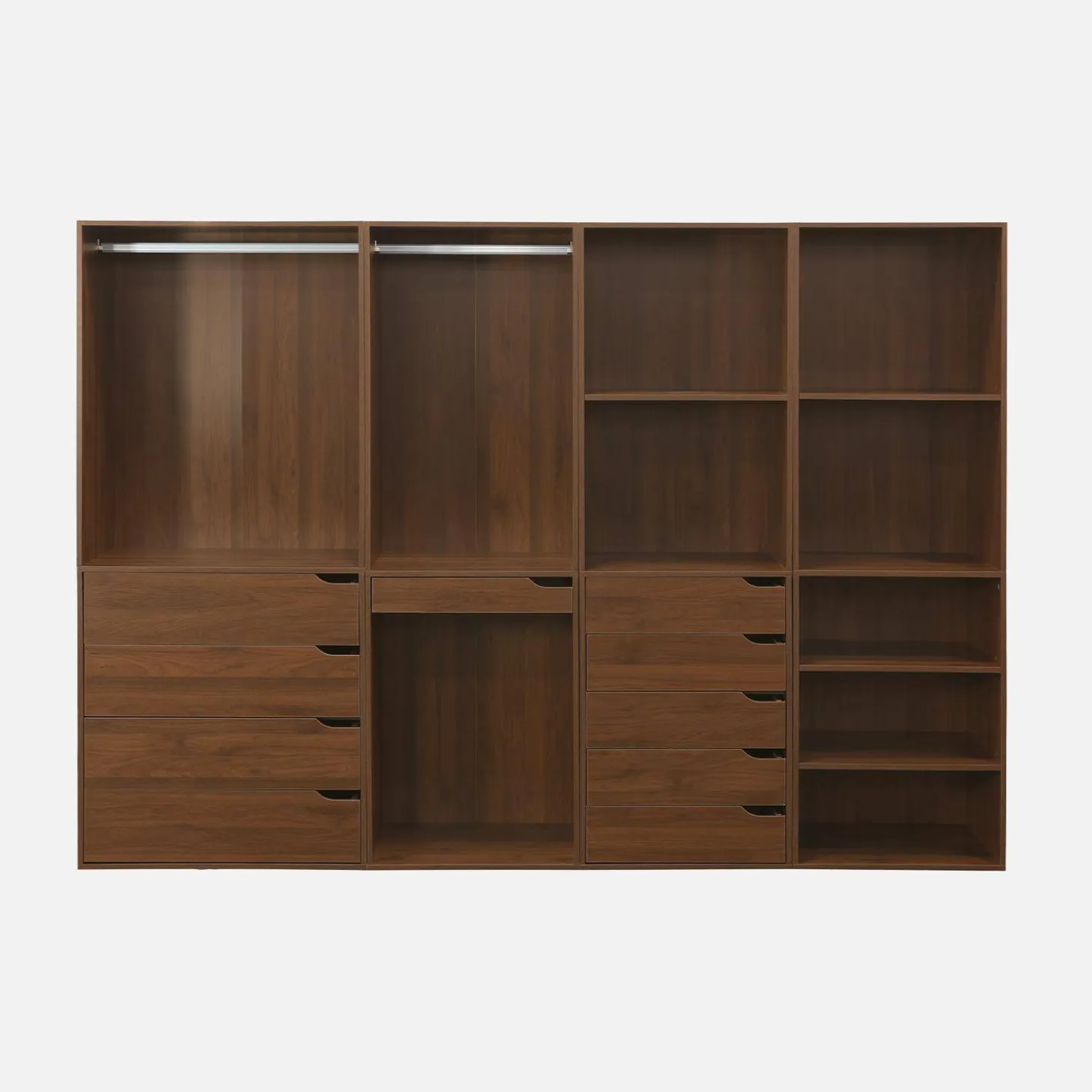 Modulares Kleiderschrank-Set mit 4 Elementen, Laminatplatten