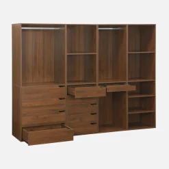 Modulares Kleiderschrank-Set mit 4 Elementen, Laminatplatten