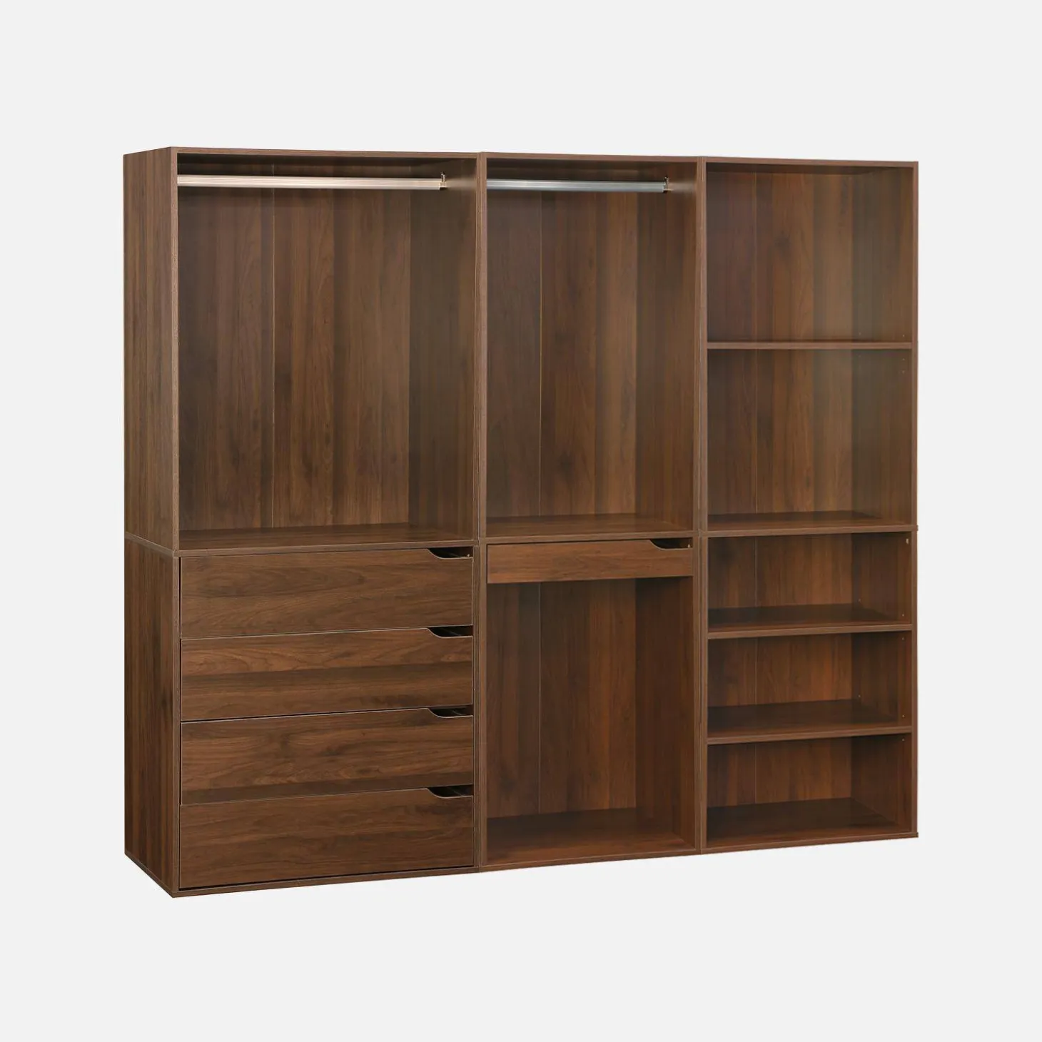Modulares Kleiderschrank-Set mit 3 Elementen, Laminatplatten