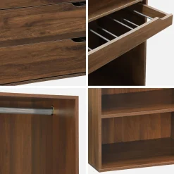 Modulares Kleiderschrank-Set mit 3 Elementen, Laminatplatten