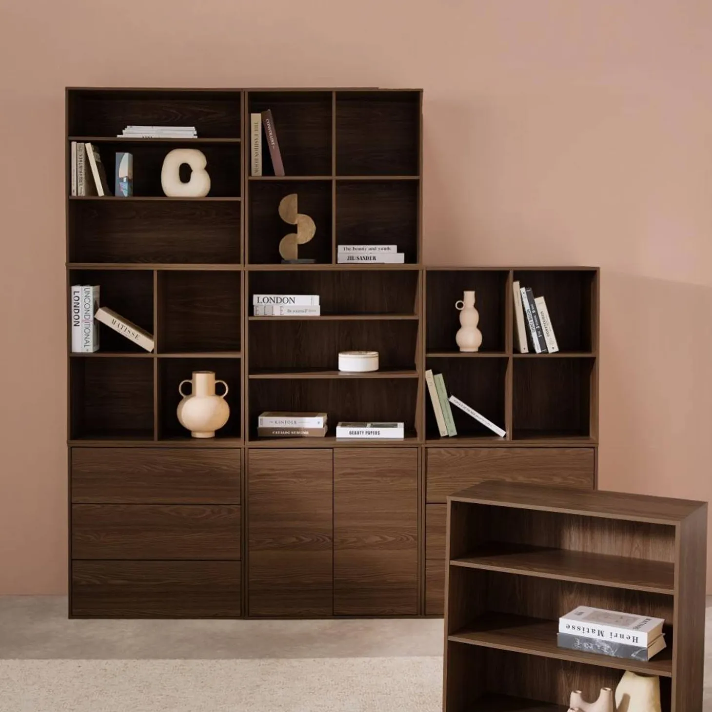 Modulares Regal Holzdekor 9 Elemente