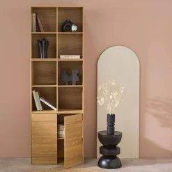 Modulares Regal Holzdekor 3 Elemente - 2 Türen 8 offene Fächer