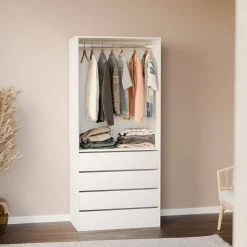 Modul mit 4 Schubladen und Kleiderschrank