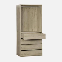 Modul mit 4 Schubladen und Kleiderschrank