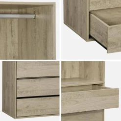 Modul mit 4 Schubladen und Kleiderschrank
