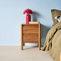 Nachttisch Holzdekor 2 Schubladen