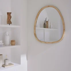 Organischer Spiegel aus Tannenholz 75 cm