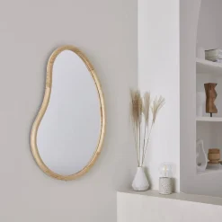 Organischer Spiegel aus Tannenholz 85cm