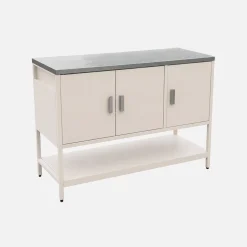 Outdoor-Küche aus Stahl mit 3 Türen, 1 Regalboden L120 cm