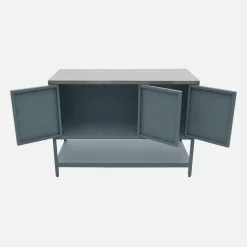 Outdoor-Küche aus Stahl mit 3 Türen, 1 Regalboden L120 cm