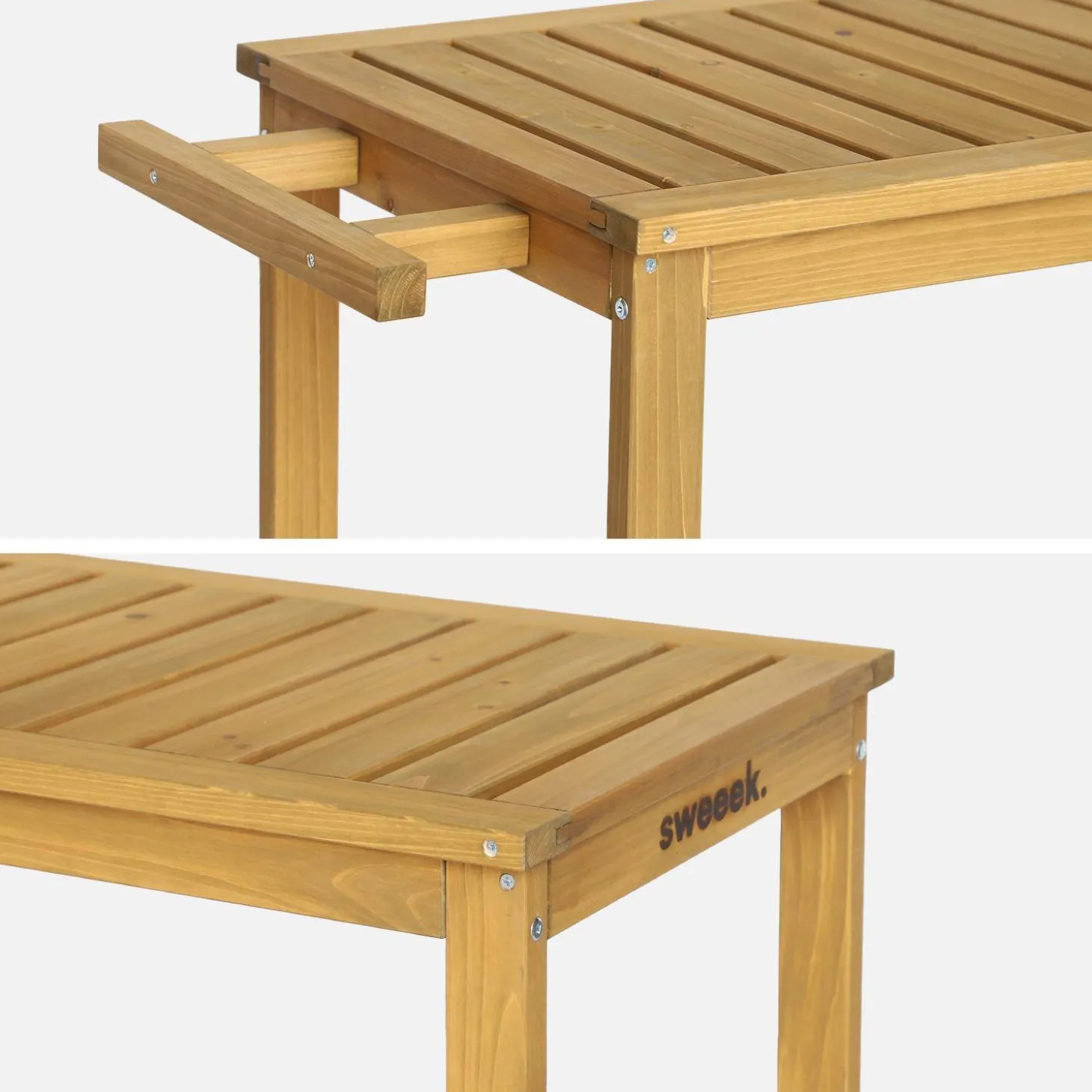 Outdoor-Küchenwagen 95 cm aus Tannenholz mit Rädern und Griff
