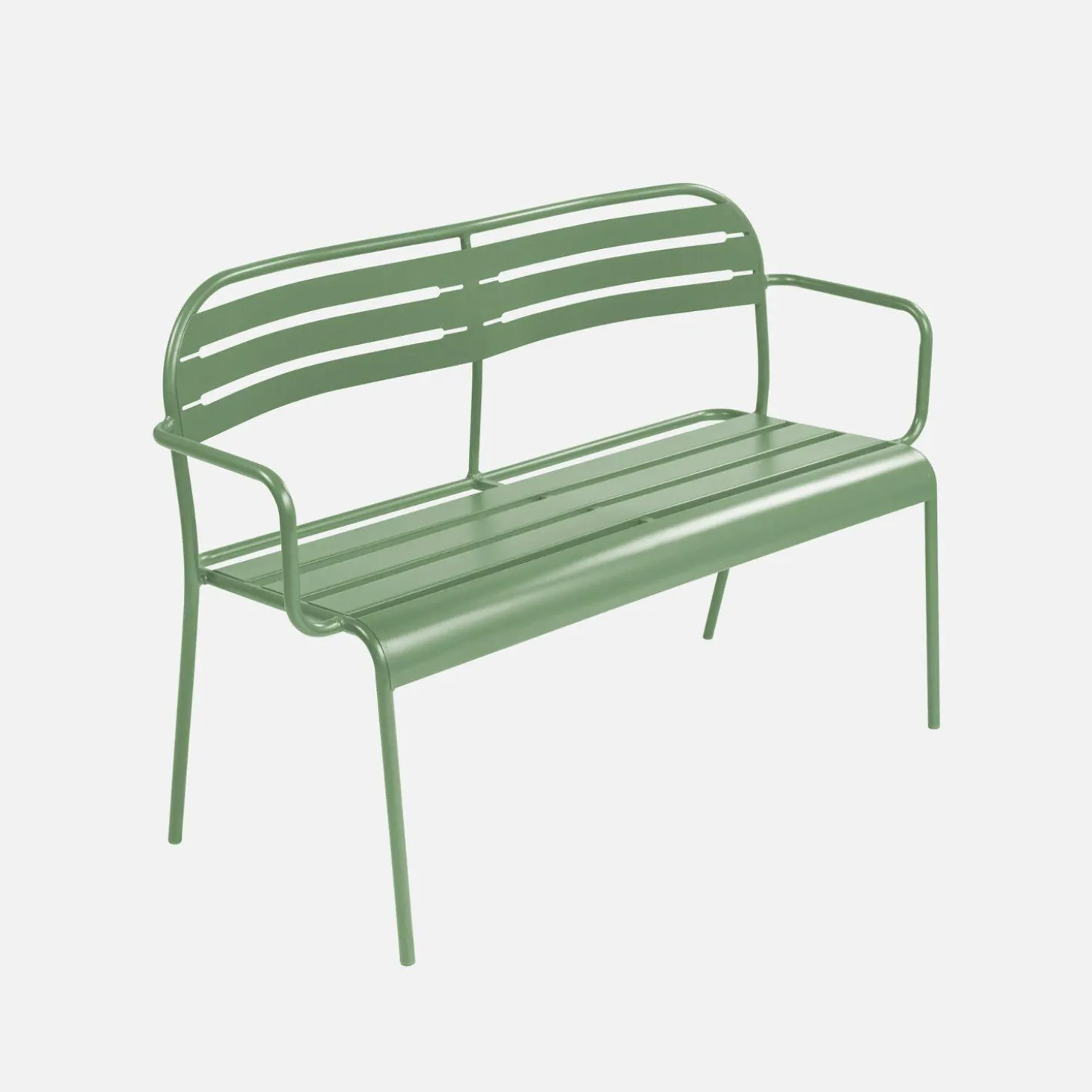 Outdoor-Sitzbank aus Stahl für 2 Personen