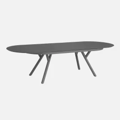 Ovaler ausziehbarer Gartentisch aus Aluminium 220/280cm für 10 Personen
