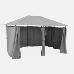 Pavillon 3 x 4 m mit Vorhängen