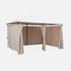 Pavillon 3 x 4 m mit Vorhängen