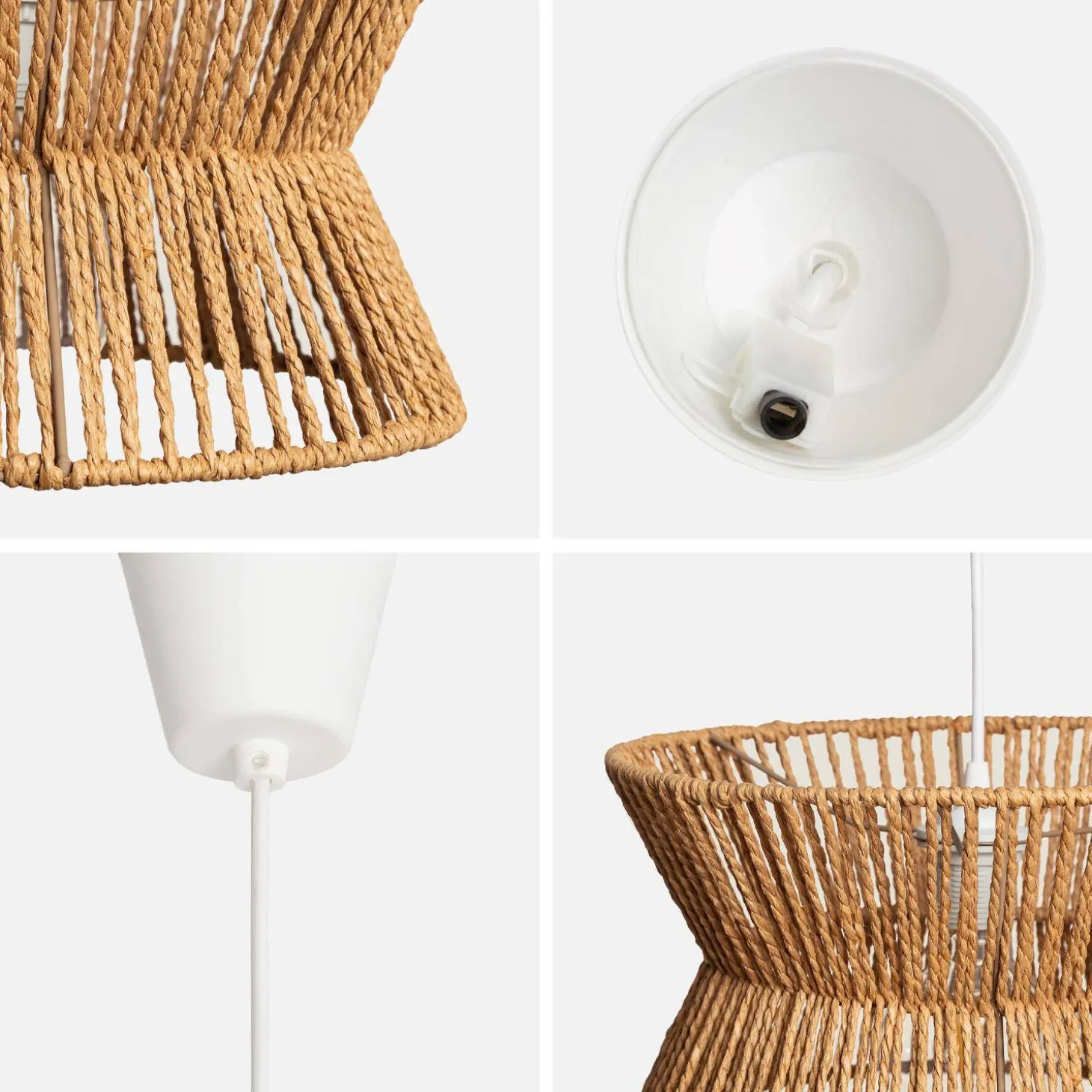 Pendelleuchte mit Rattanoptik Ø 35cm