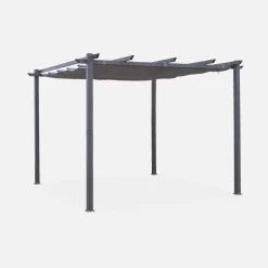 Pergola, Aluminium, 3x3m, Schiebedach